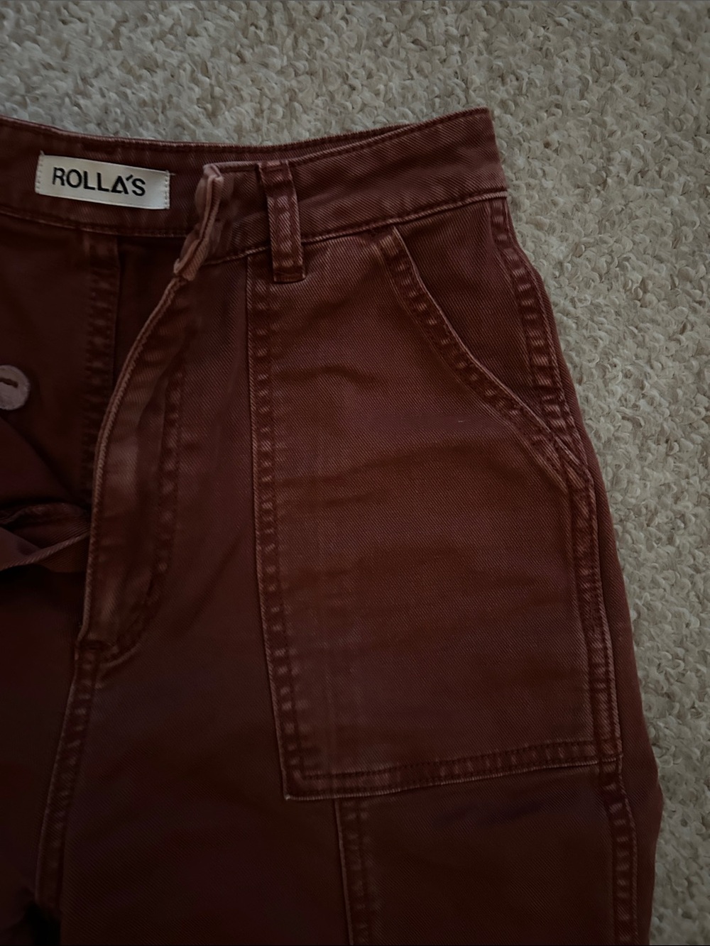 ROLLA'S Rust Brown Utility Pants - Picture 3 of 5
